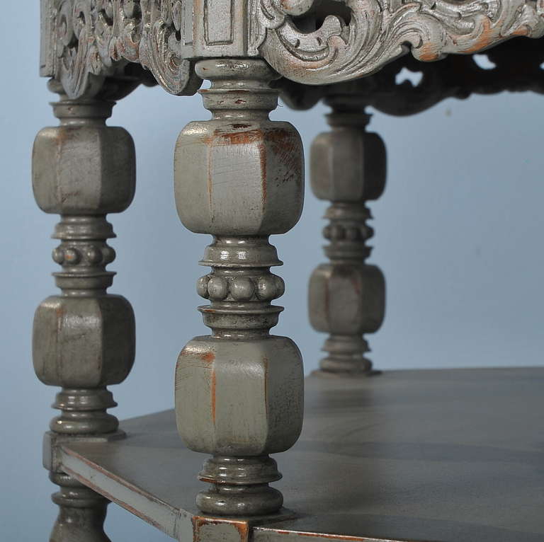 Wood Swedish Gray, Eight-Sided Table
