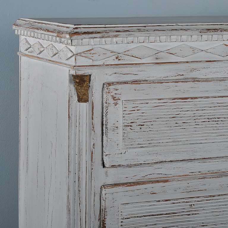 19th Century Large Antique Danish Louis the XVI Painted Chest of Drawers