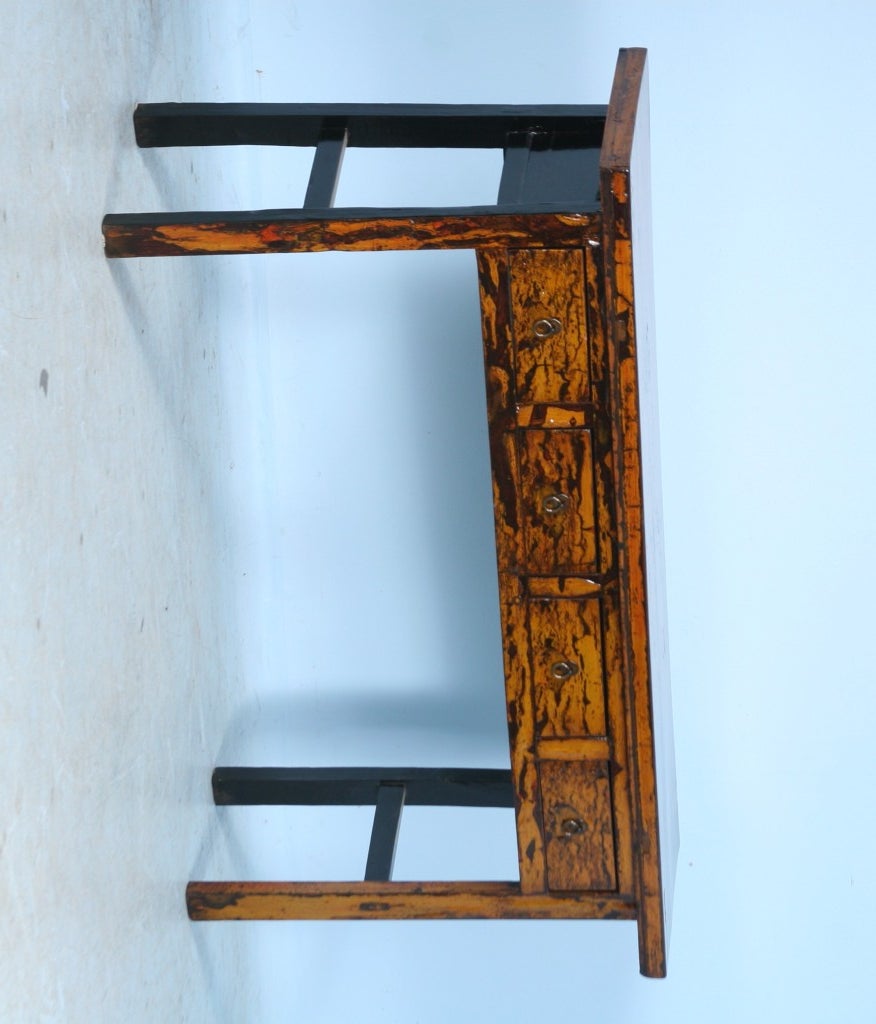 Stunning Yellow Lacquered Antique Console Table/Sideboard China