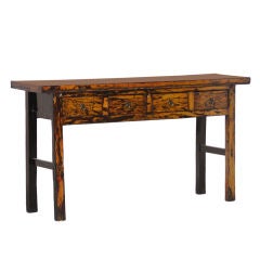 Stunning Yellow Lacquered Antique Console Table/Sideboard China