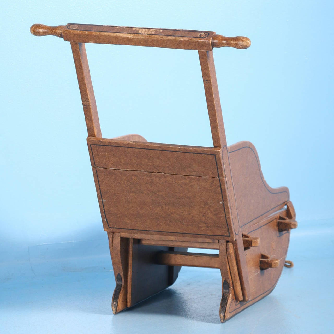 antique childs wooden sled
