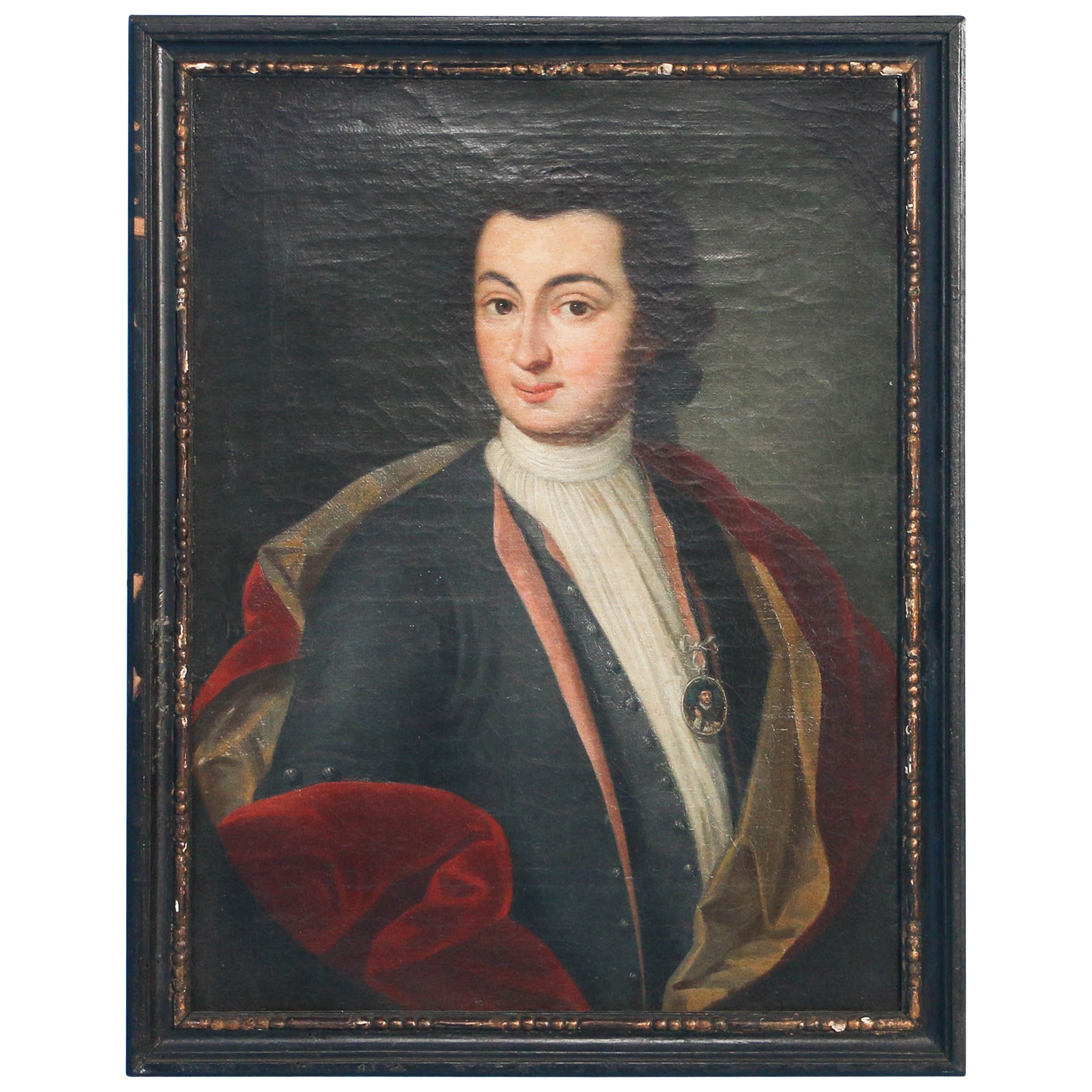 Portrait of a Distinguished Gentleman, Original Oil on Canvas Painting