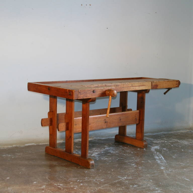 Antique Carpenter's Workbench, Denmark circa 1890-1910