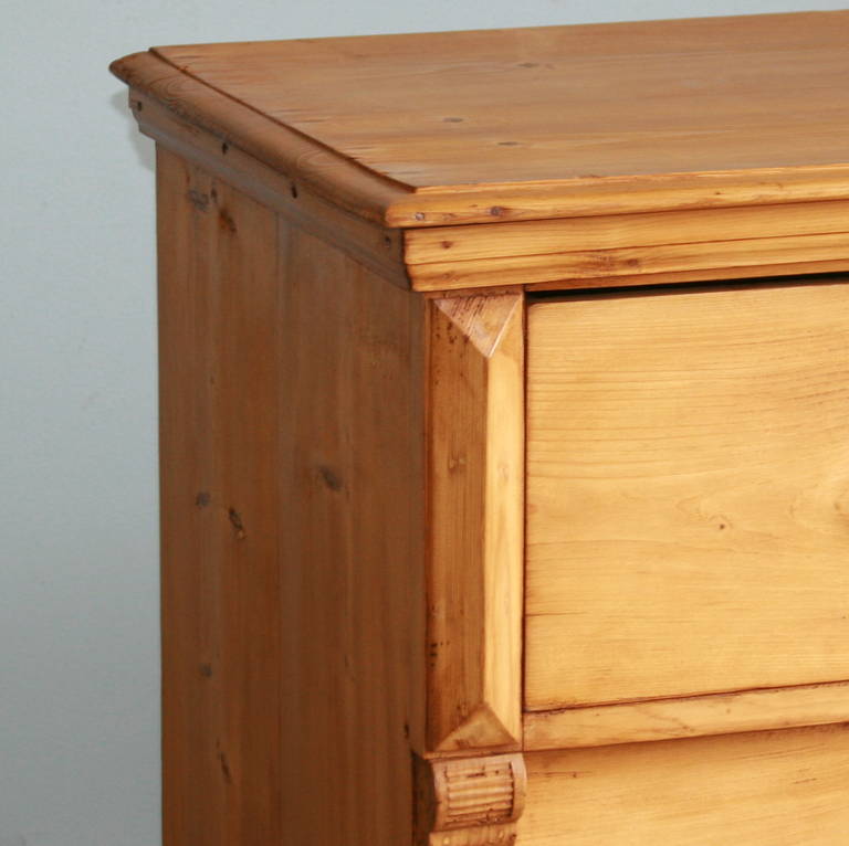 Romanian Antique Large Pine Chest of Three Drawers