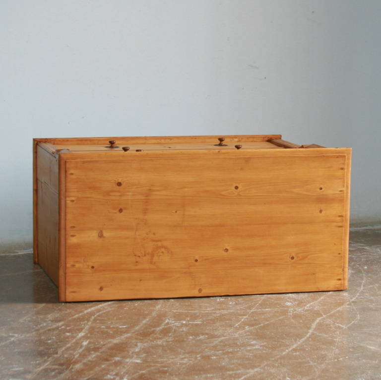 Antique Large Pine Chest of Three Drawers 4