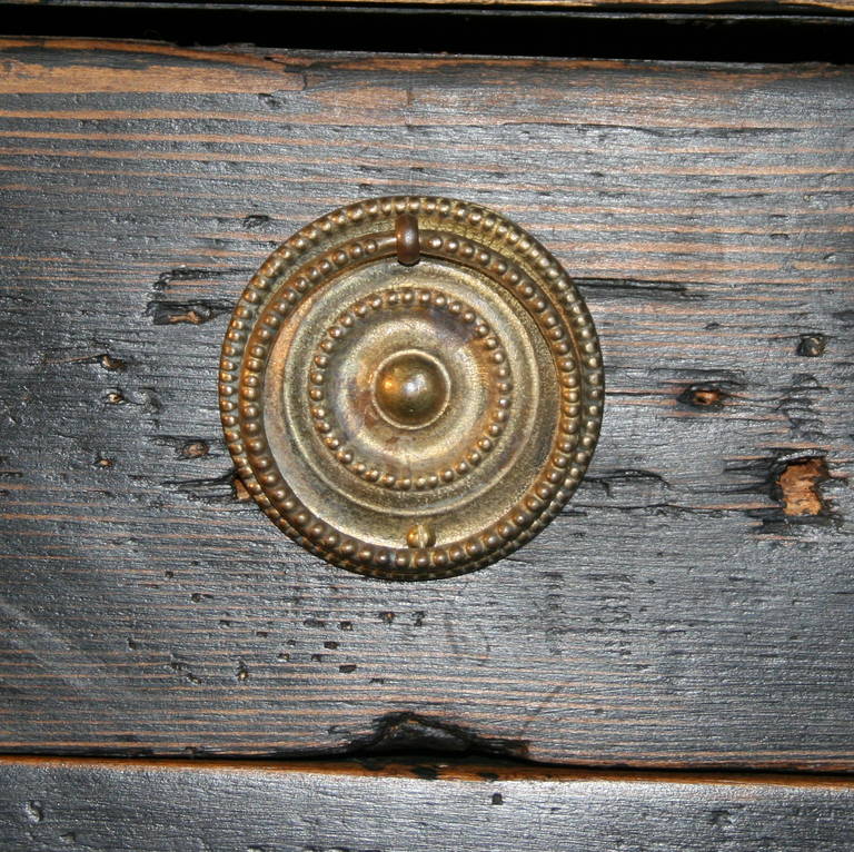 19th Century Antique Black Cupboard