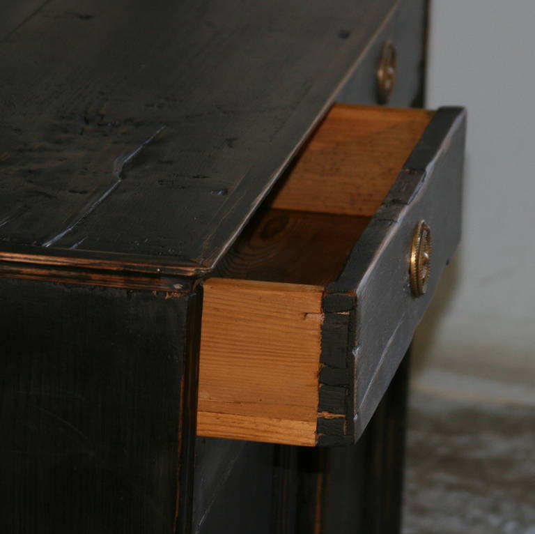 Antique Black Cupboard In Excellent Condition In Round Top, TX