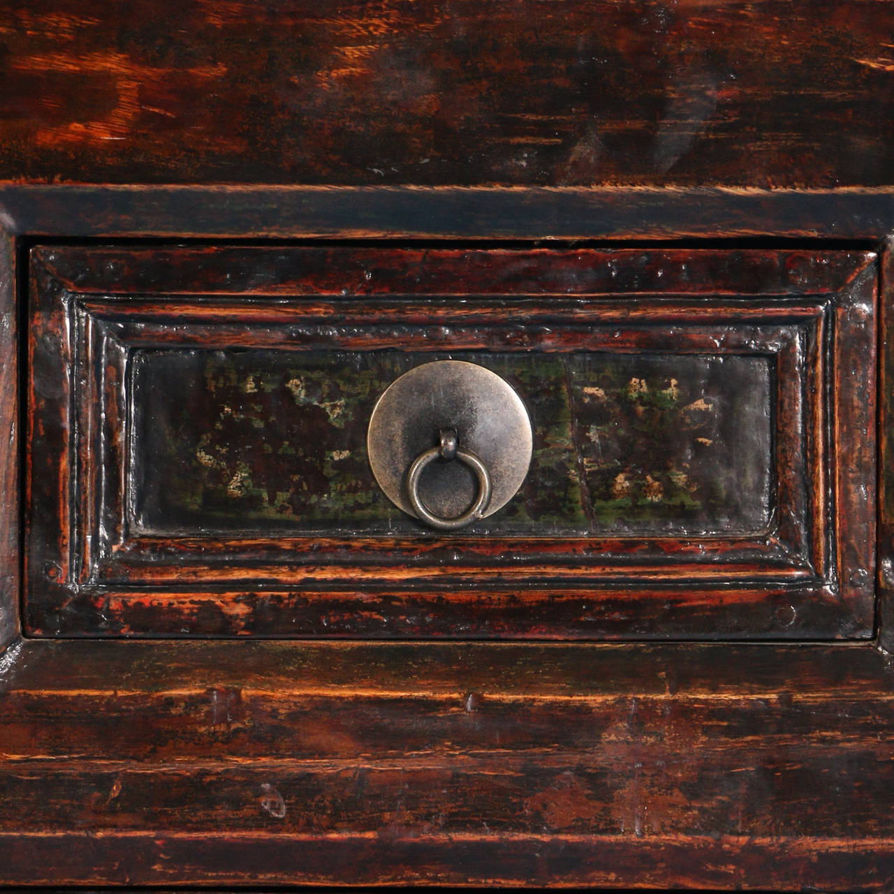 Antique Brown Lacquered Chinese Sideboard, circa 1840 3