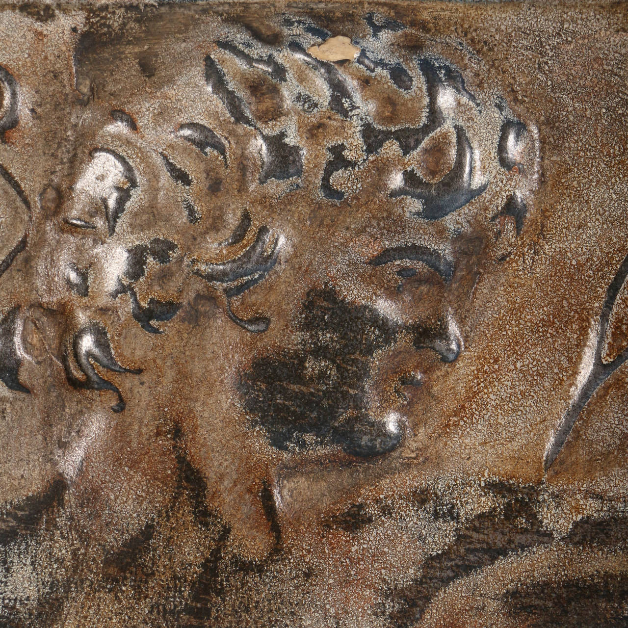 Vintage Pressed Tin Ceiling Panel Decorative Wall Hanging, circa 1920s