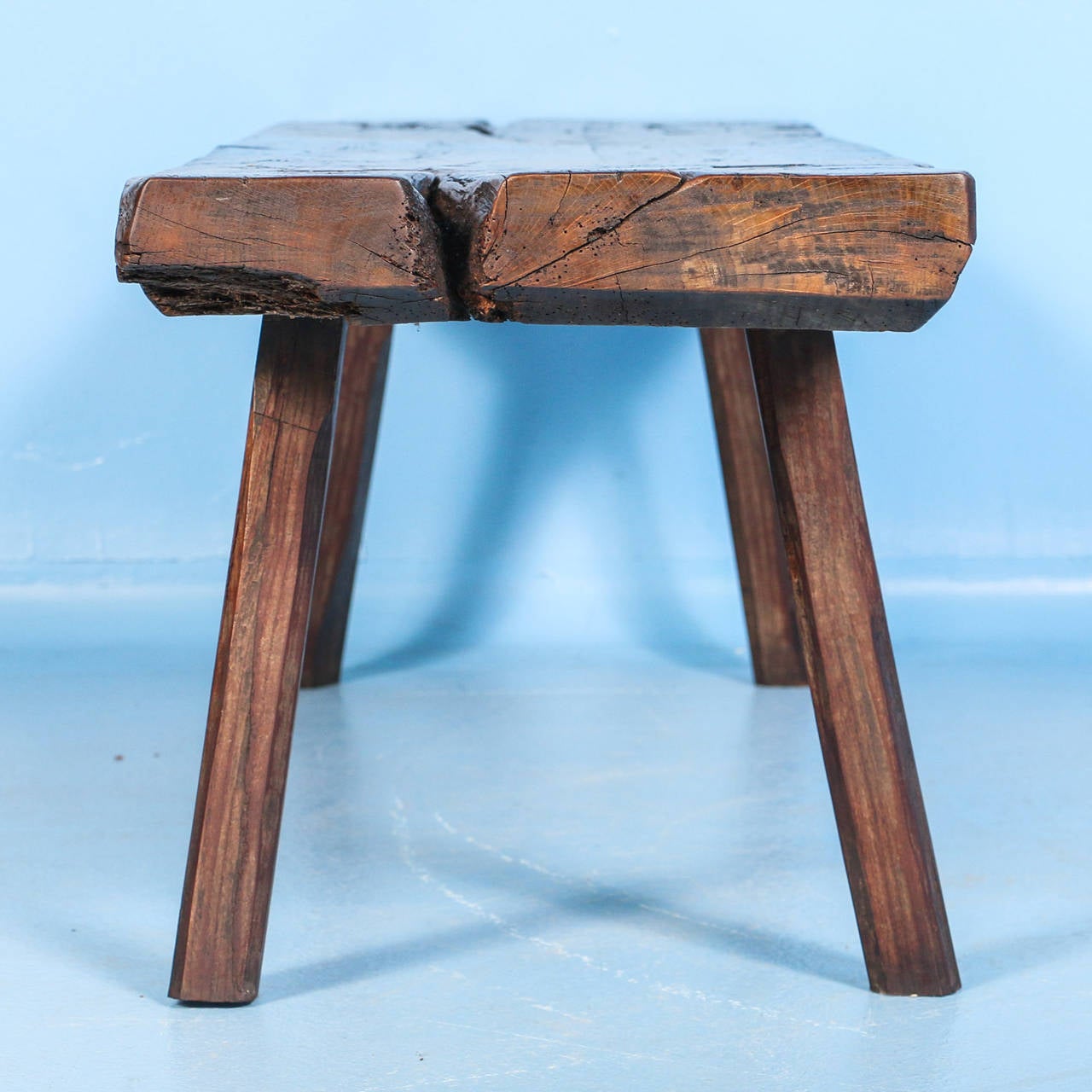 Rustic Antique Narrow Coffee Table, circa 1820-1830 In Good Condition In Round Top, TX