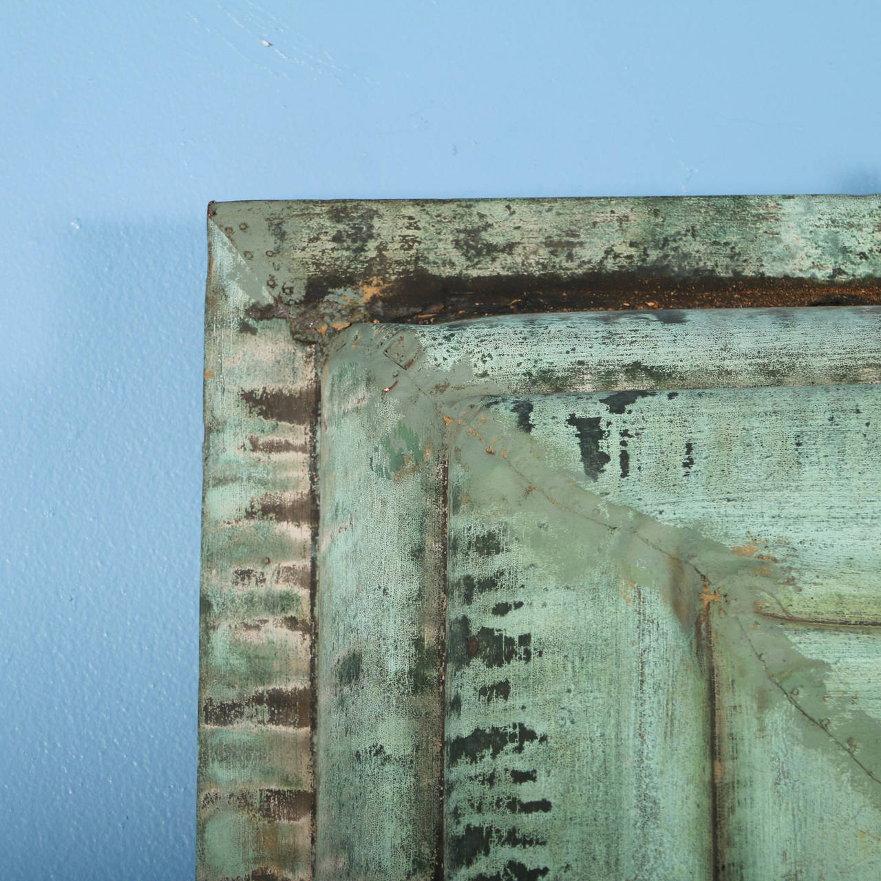 Large Mirror Made from Salvaged Copper Cornice from New York Building