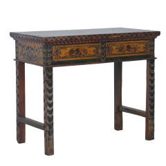 Elaborate Painted Console from Gensu, China