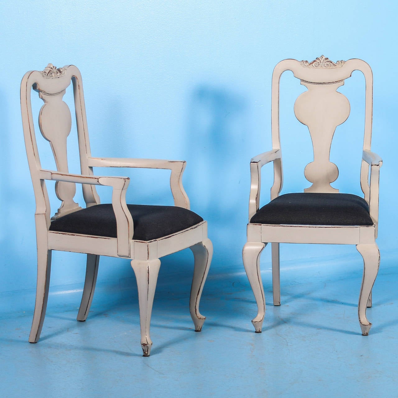 Antique Swedish Dining Chair Set of Ten Gray Chairs, circa 1920 1