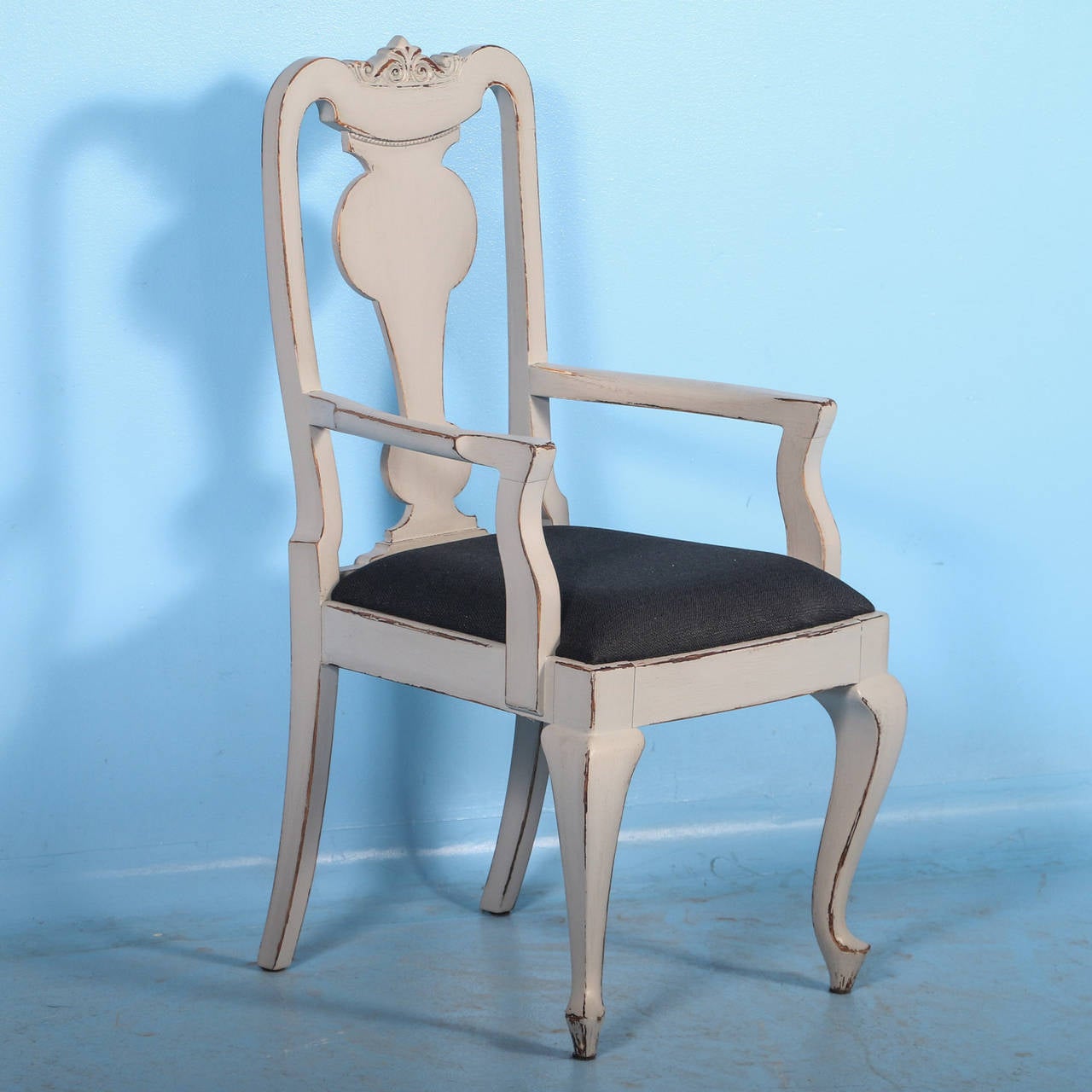 Antique Swedish Dining Chair Set of Ten Gray Chairs, circa 1920 5