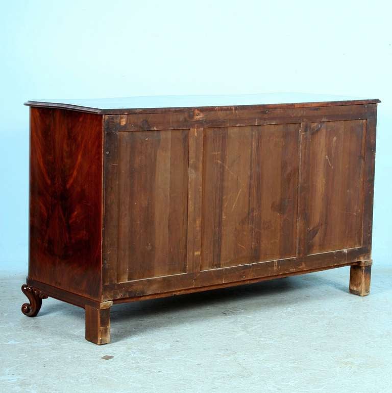 Antique Mahogany Sideboard Buffet, Built In Flatware & Wine Bottle Storage 4