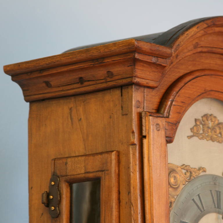 Oak Antique French Tall Grandfather Clock, circa 1800's