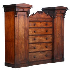 Antique Massive English Mahogany Chest of Drawers & Cabinets