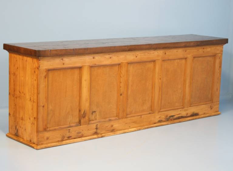 Antique Pine Grocers Counter, Excellent Freestanding Island, Reclaimed Wood Top 1