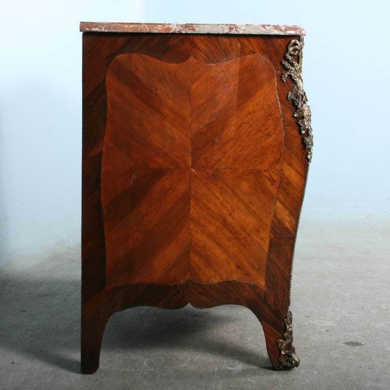 Inlay Antique French Louis XV Rosewood Commode