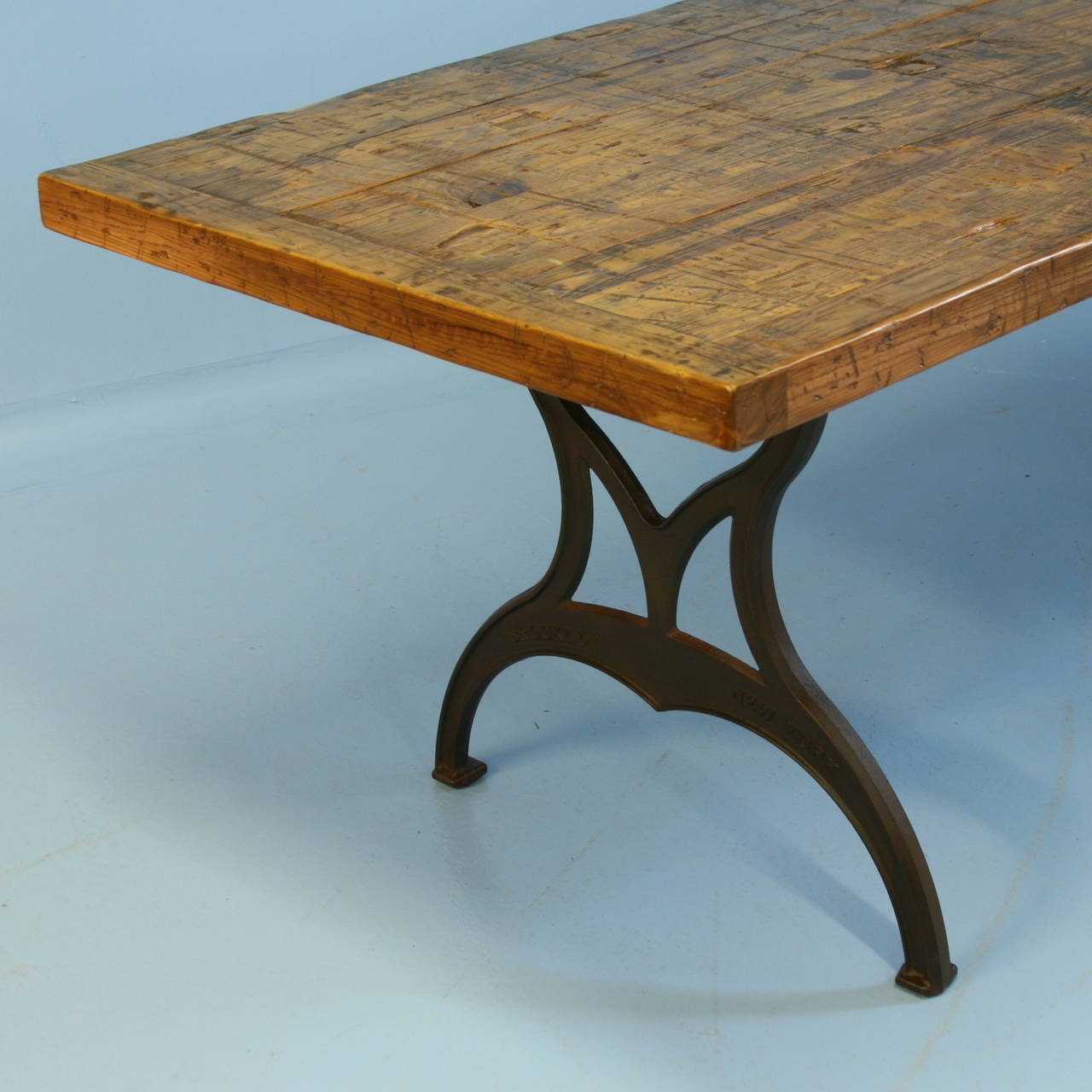 Reclaimed Wood And Wrought Iron Sofa Table Baci Living Room