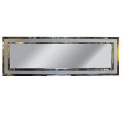Large Nickel and Lacquer Mirror