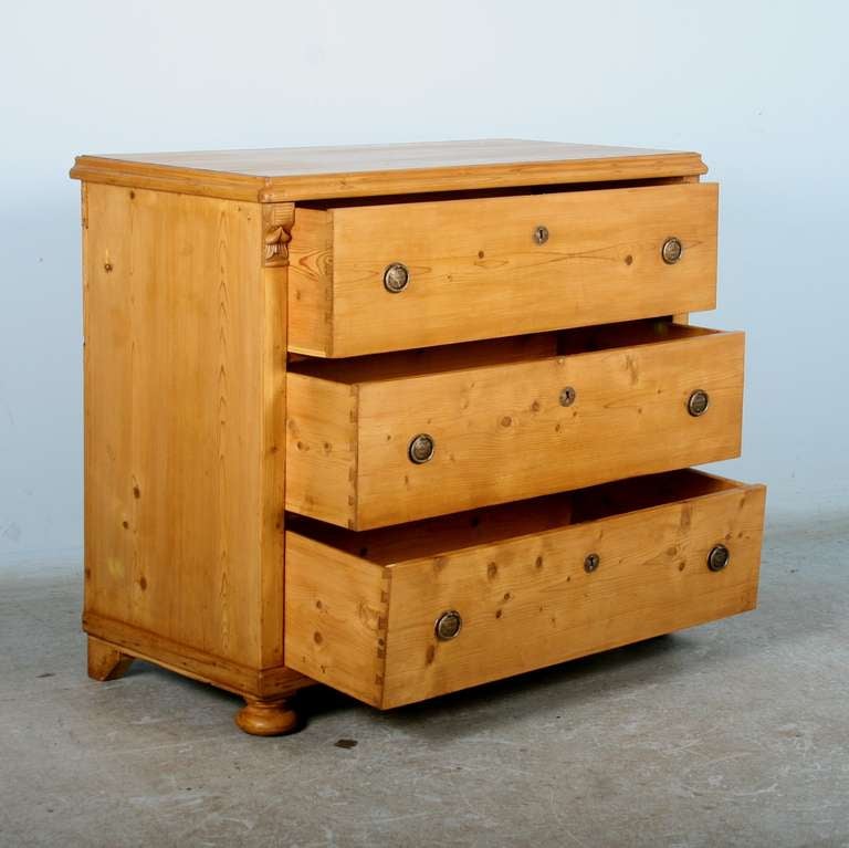 Russian Antique Pine Large Chest of Drawers