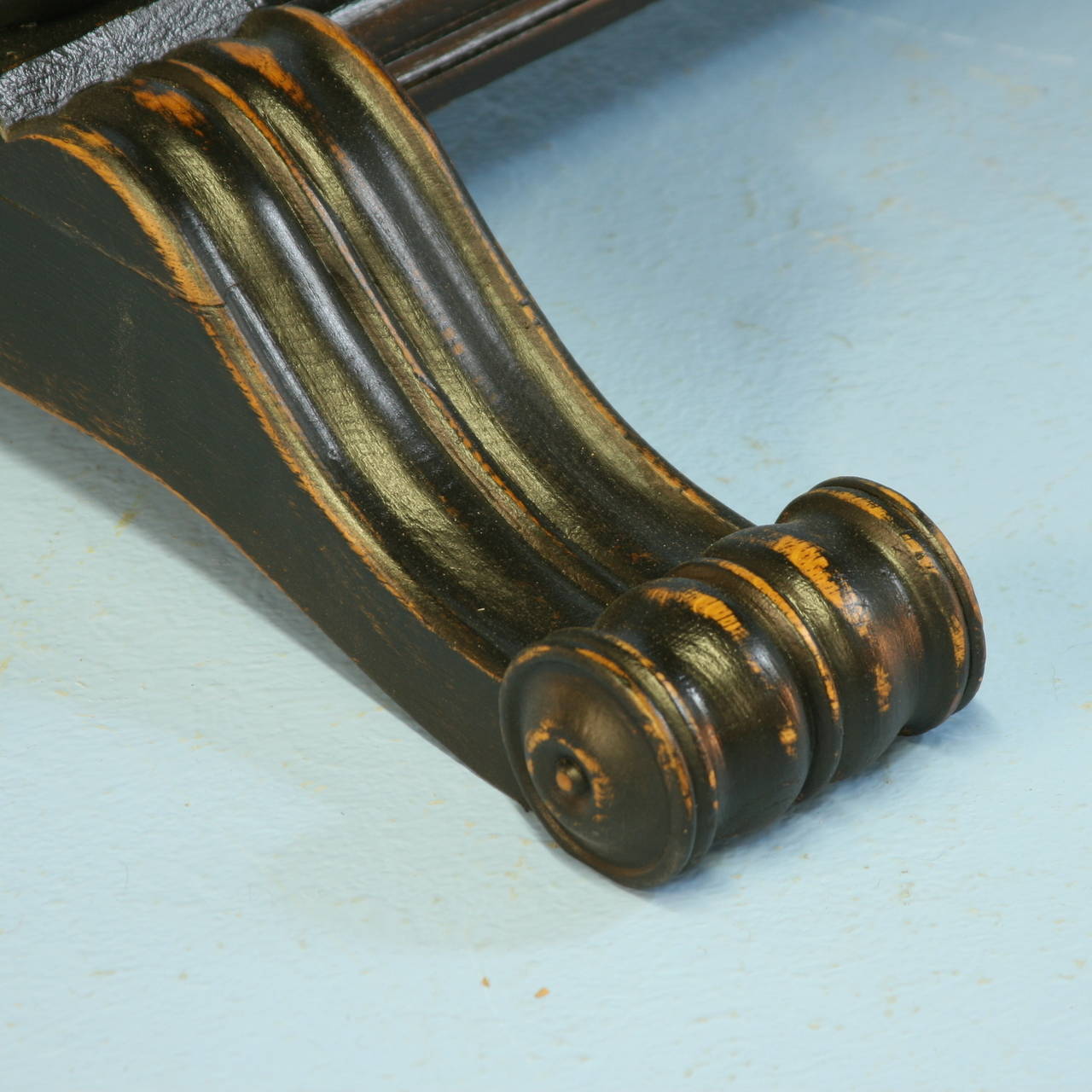 Antique Black Painted and Carved Desk, Denmark circa 1920's 1