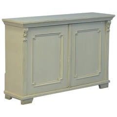 Antique Grey Painted Swedish Sideboard, circa 1880