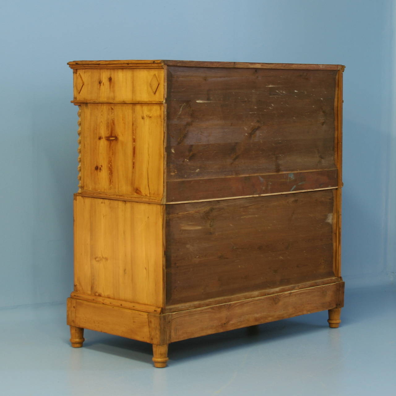 Antique Large Pine Chest of 5 Drawers, Denmark circa 1820-40 5
