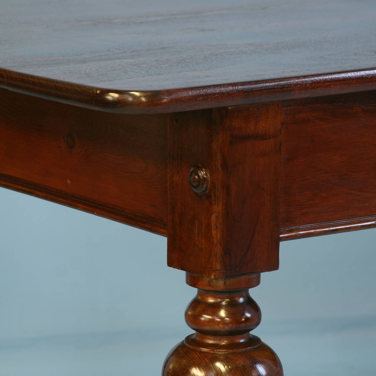 Mid-19th Century Antique Long Library Table Console Table with 6 Legs, Denmark circa 1860-80
