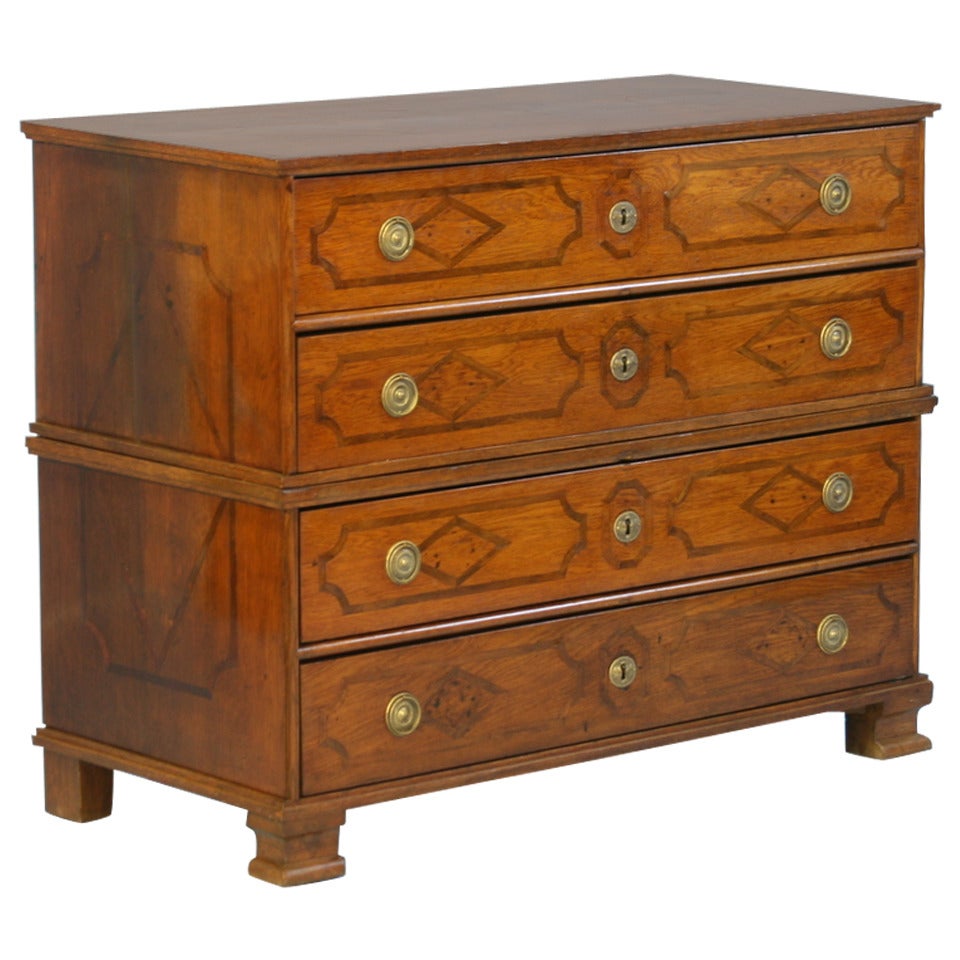 Antique Inlay Chest of Drawers, England circa 1800's