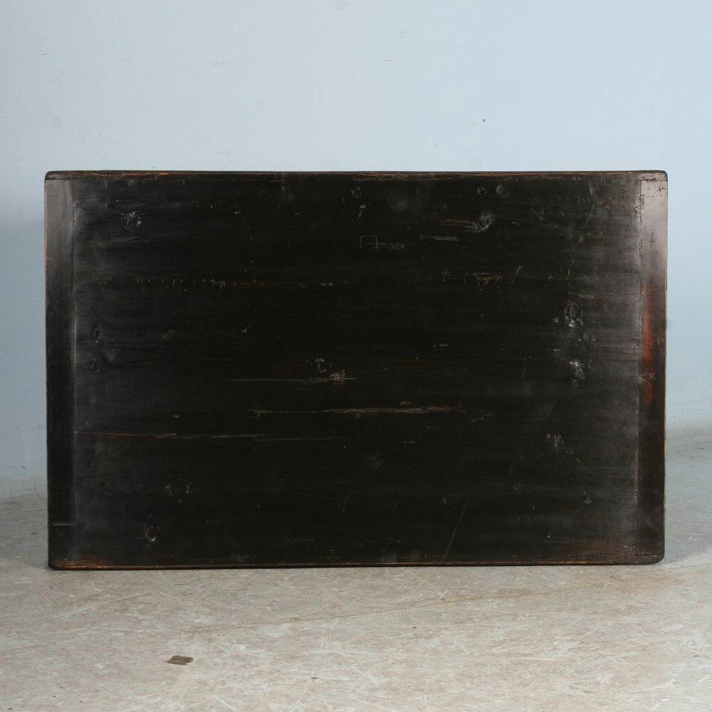 Antique Black Coffee Table With Drawer, Denmark circa 1880 2
