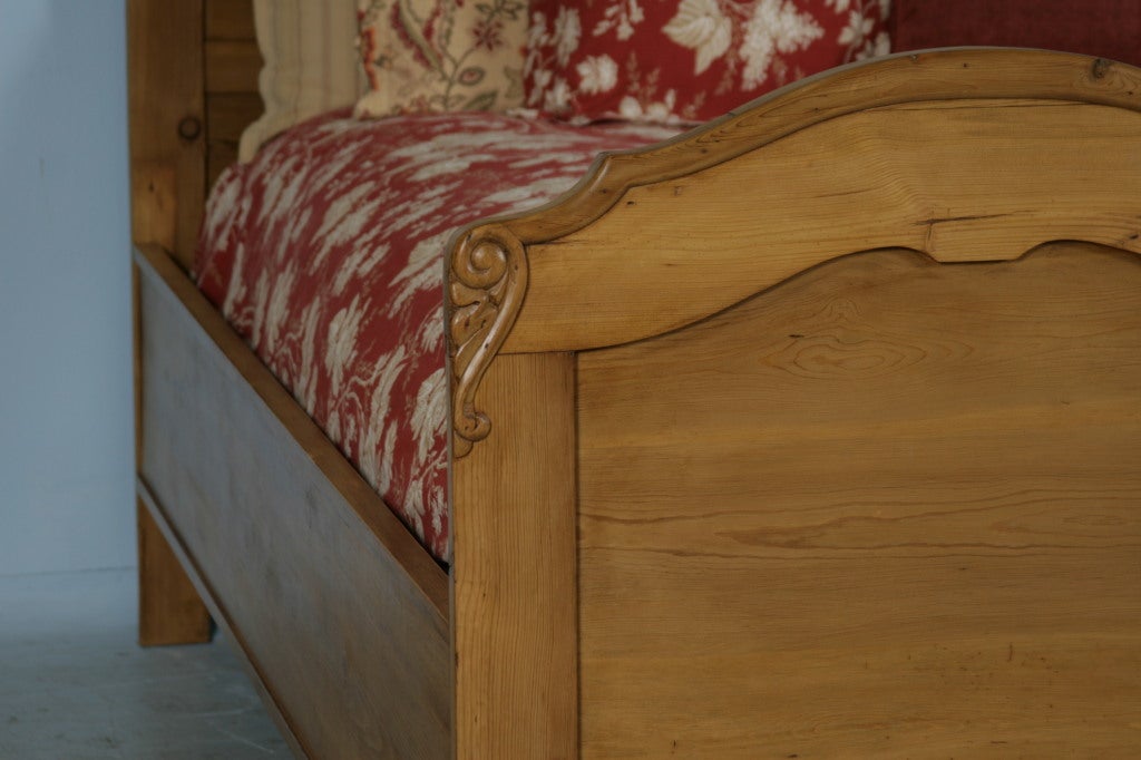 Antique Danish Pine King Size Bed