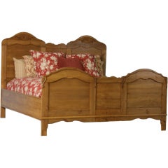 Antique Danish Pine King Size Bed