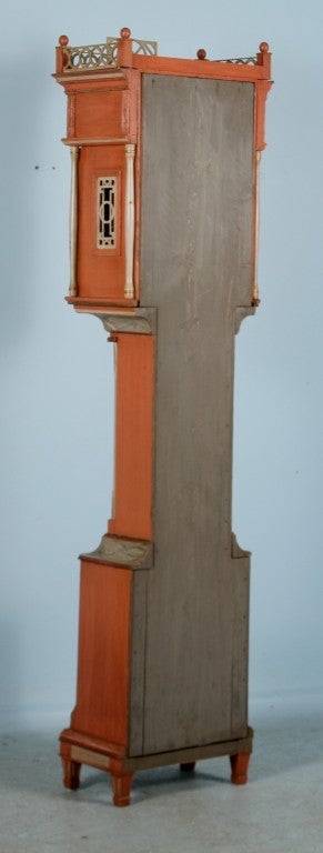 Painted Louis XVI Grandfather Clock 1