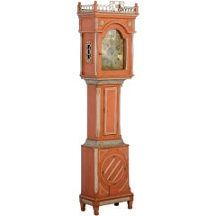 Antique Painted Louis XVI Grandfather Clock