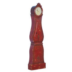 Stunning Antique Red Swedish Mora Clock