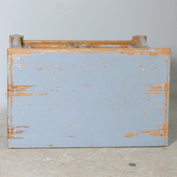 Small Swedish  Sideboard, Old Blue Paint 1