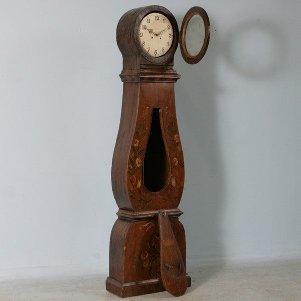 Original Painted Swedish Mora Clock, Circa 1840