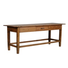 Large, Rustic Antique Danish Pine Work Table