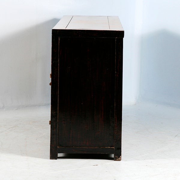 19th Century Original Painted Yellow Chinese Sideboard