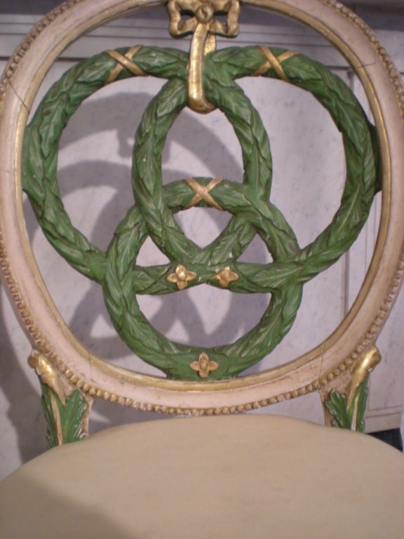 Set of Ten Italian Laurel Wreath Chairs In Fair Condition In Nashville, TN