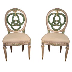 Set of Ten Italian Laurel Wreath Chairs