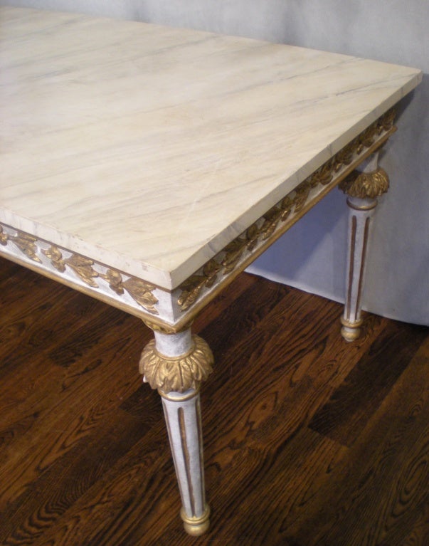 Classical Roman 18th Century Style Italian Marbleized Painted Table, Original in Pitti Palace