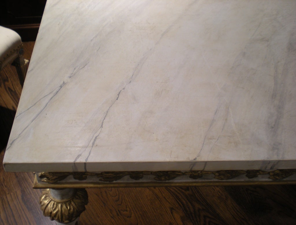 18th Century Style Italian Marbleized Painted Table, Original in Pitti Palace In Good Condition In Nashville, TN