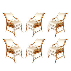 Set of Four McGuire Armchairs