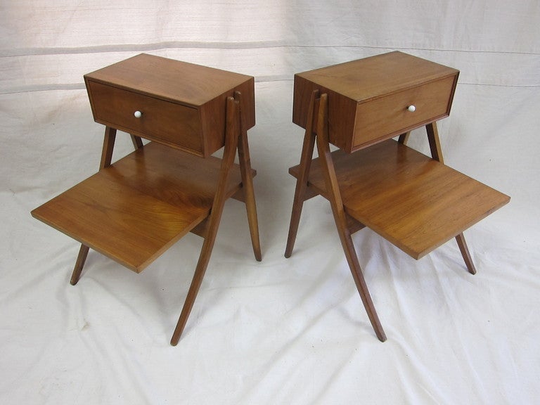 Mid-Century Modern Kipp Stewart Night Stand Tables