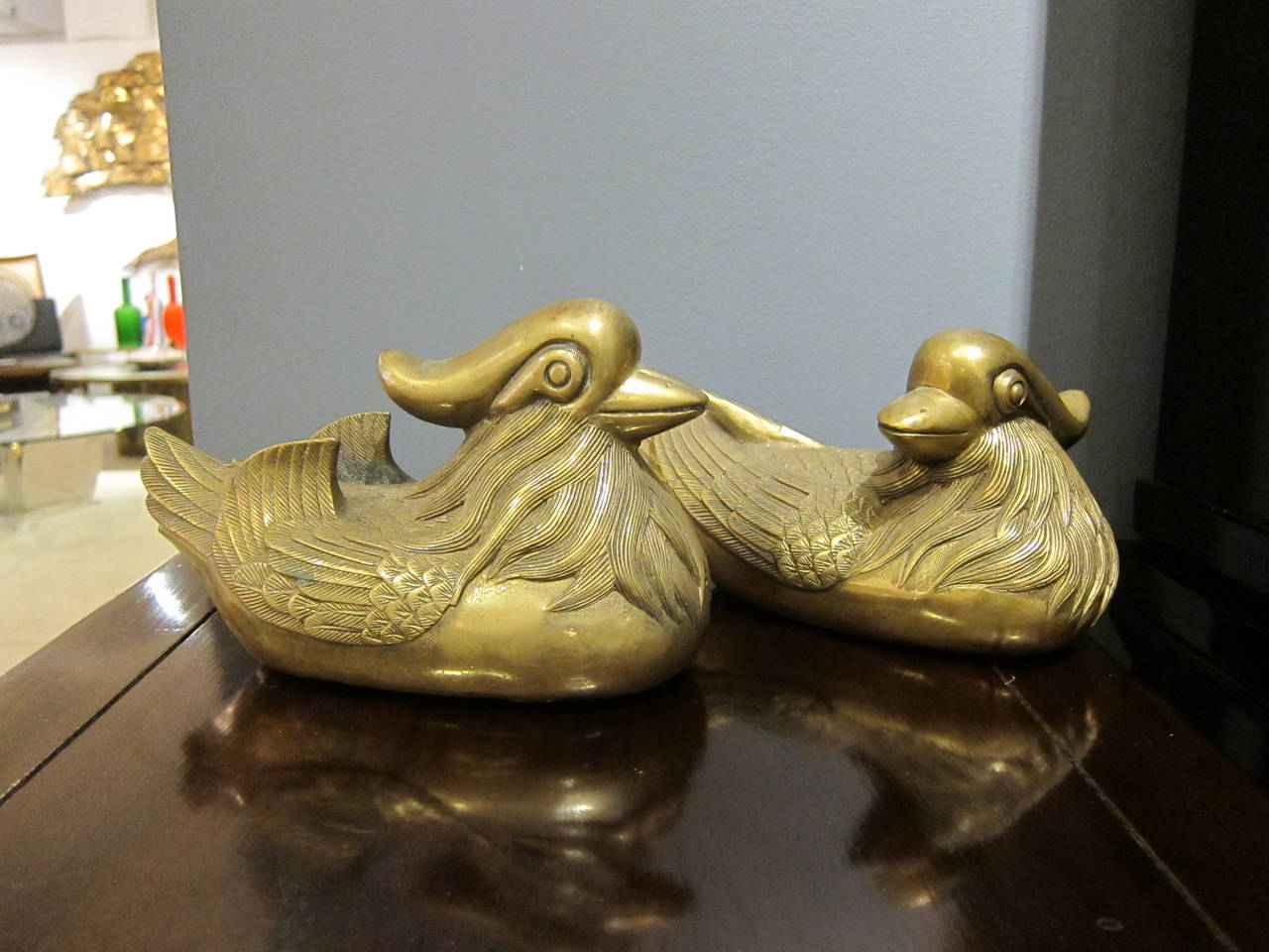 Chinese Pair of Bronze Prosperity Birds