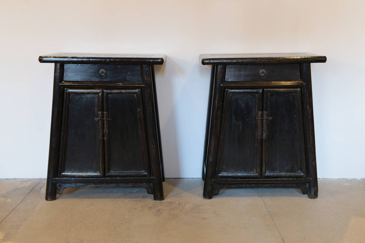 Qing 19th Century Chinese Tapered Cabinets