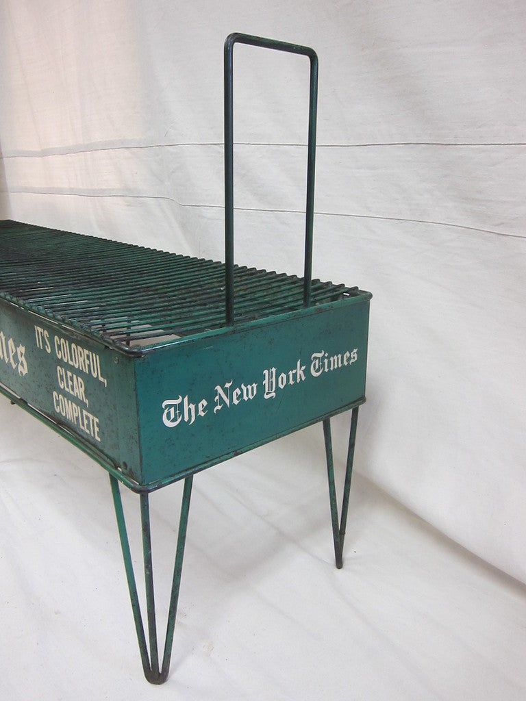 Mid-20th Century New York Times Newspaper Advertising Cart